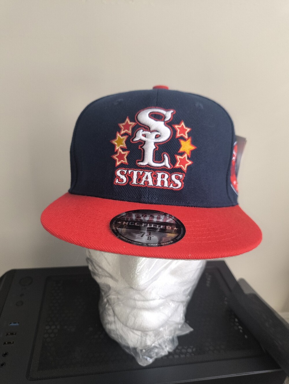 ST. Louis Stars League Champs Navy Blue/Red Fitted Hat Size 7 1/8